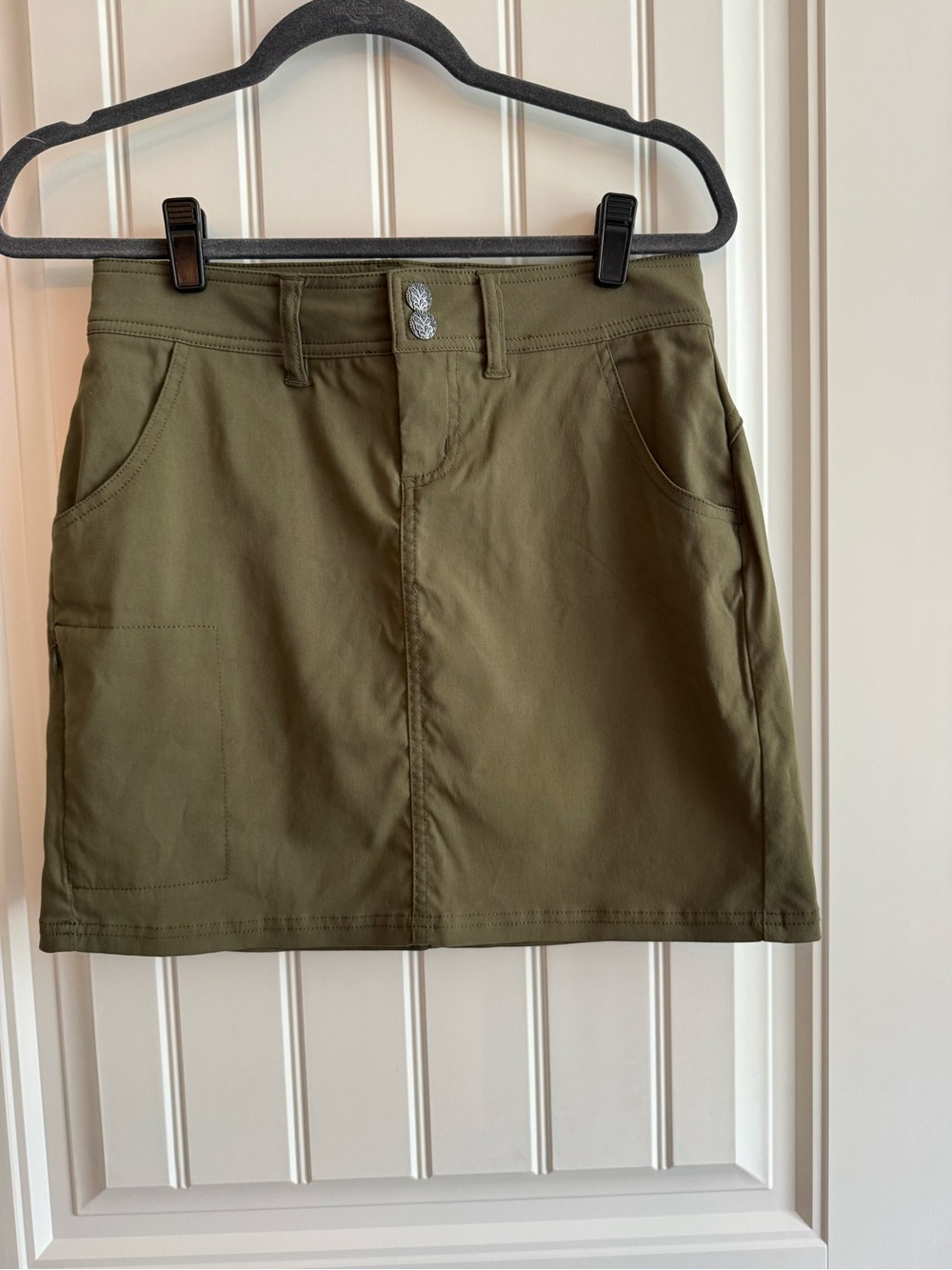 prAna Halle Hiking Skort Women’s Size 0 Olive Green Active Outdoor Travel